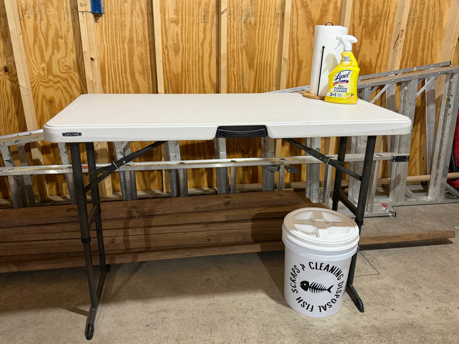 Fish cleaning station in the garage