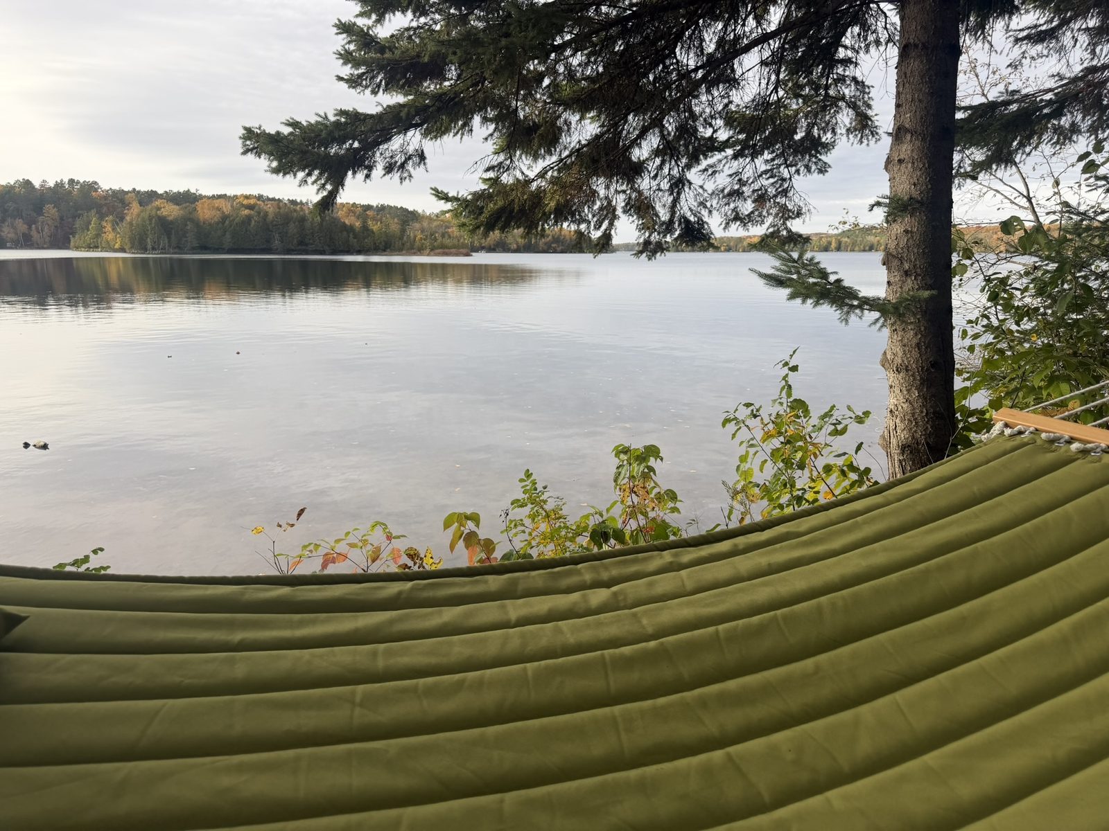 Fall view of Thunder Lake from the hammock